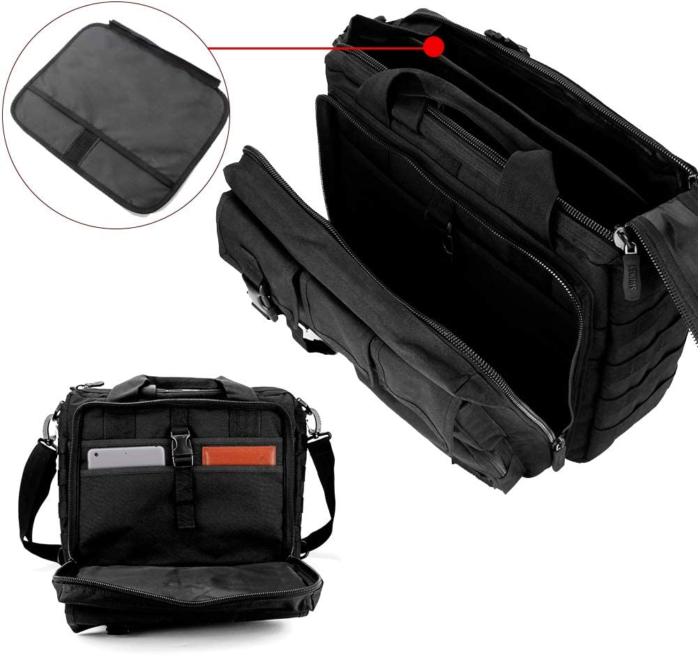 GES Tactical Briefcase, 17.3 Inch Men's Messenger Bag Military Briefcase for Men - Image 3